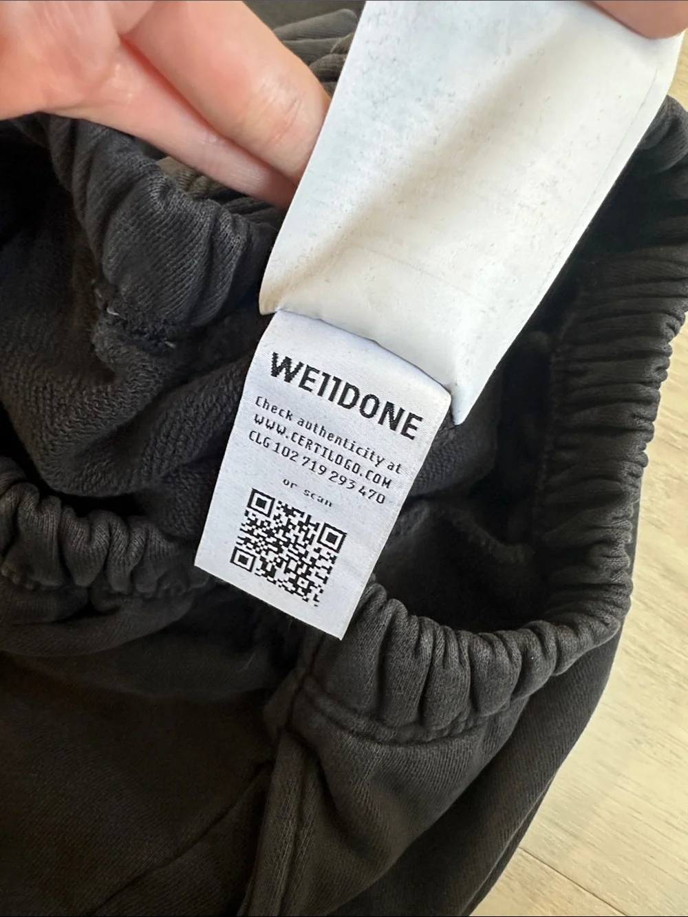 WE11DONE Men’s Black Logo Sweat Joggers Size M